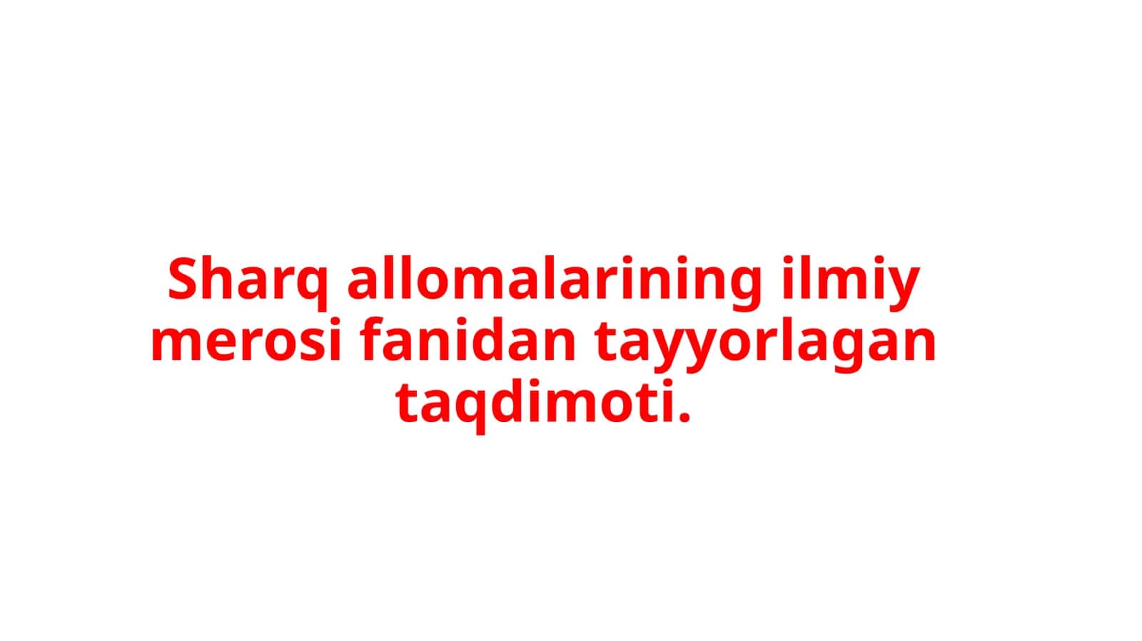 mustaqillik davrida o'rta osiyolik allomalarning yubileylari nishonlanishi