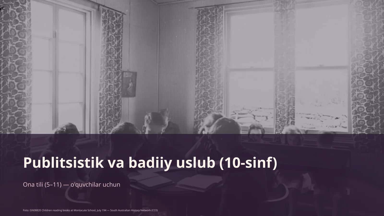 Publitsistik va badiiy uslub (10-sinf)