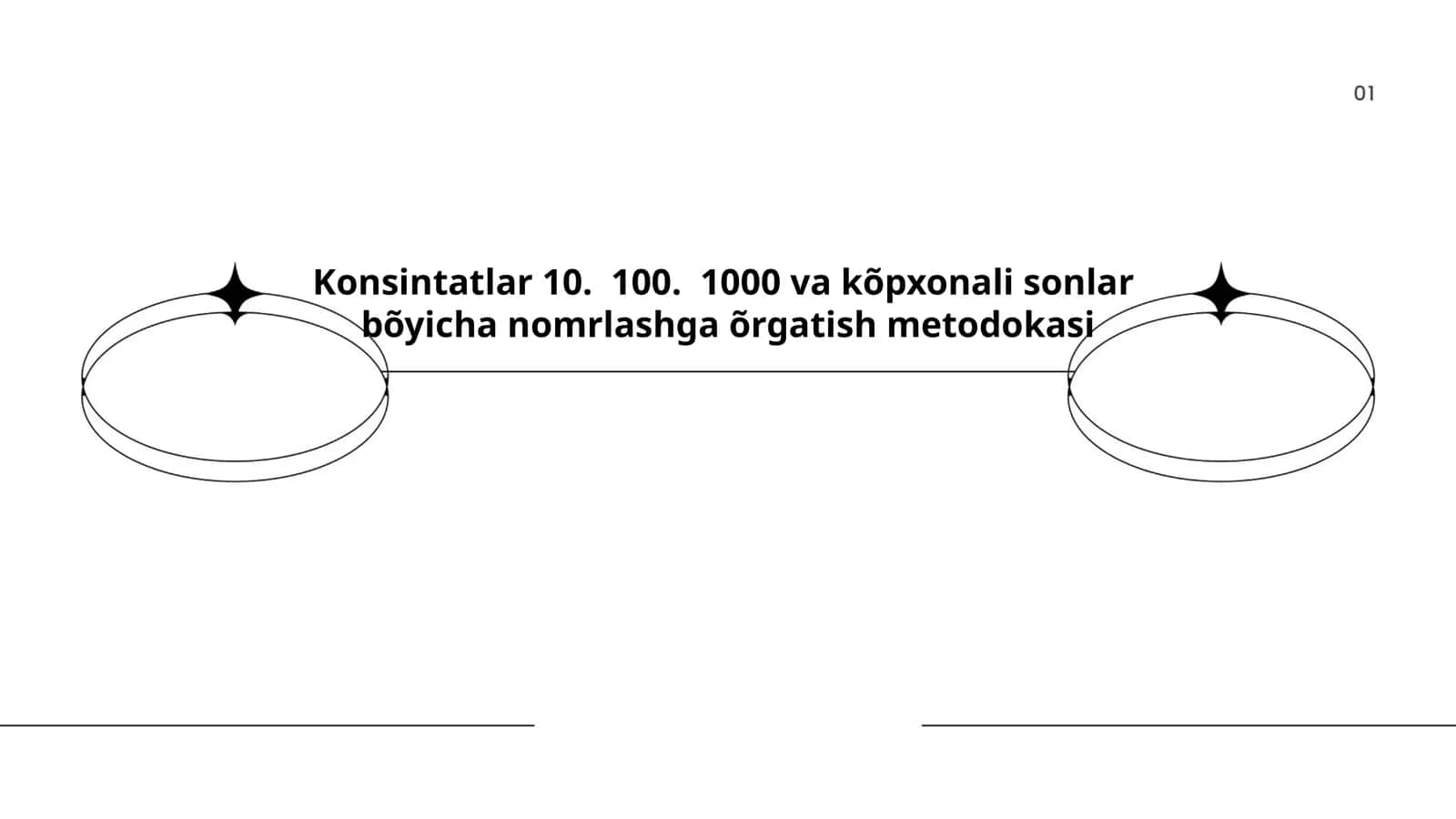 Konsintatlar 10. 100. 1000 va kõpxonali sonlar bõyicha nomrlashga õrgatish metodokasi