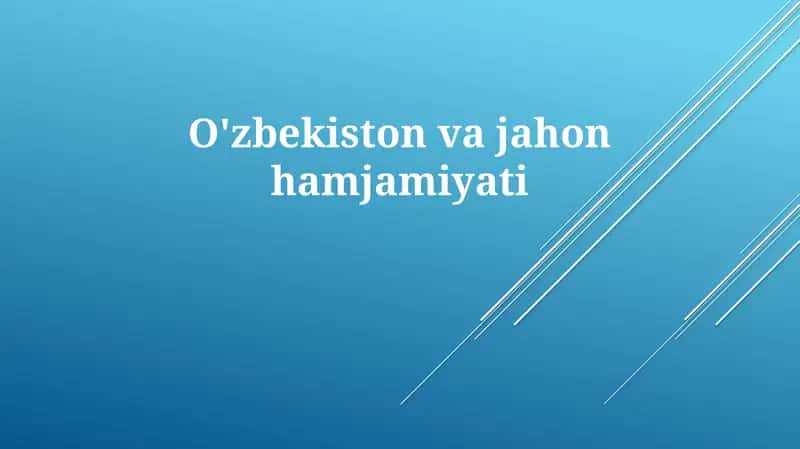 O'zbekistonvajahonhamjamiyati