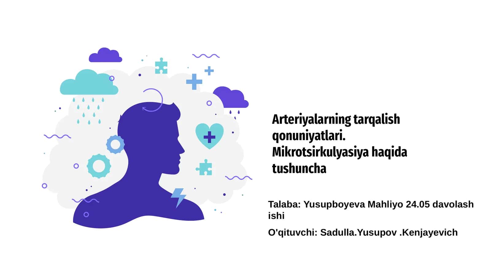 Arteriyalarning tarqalish qonuniyatlari. Mikrotsirkulyasiya haqida tushuncha