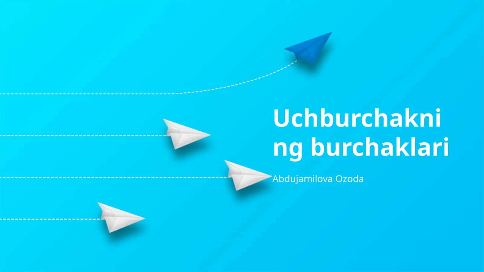 Uchburchakning burchaklari