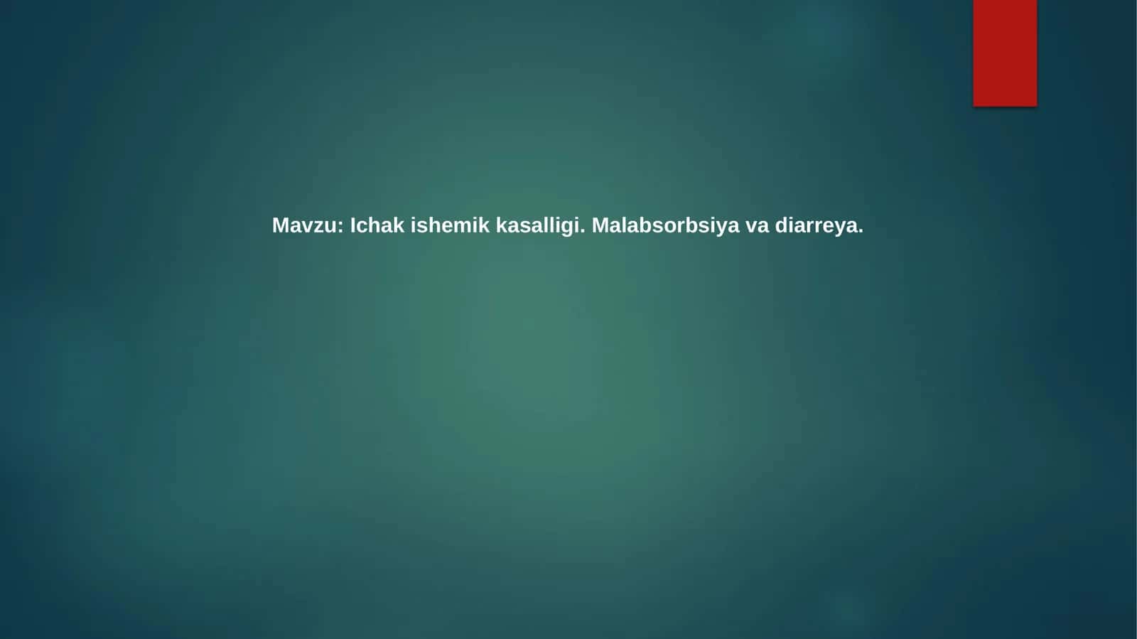 Ishemik yurak kasalligi, malabsorbtsiya va diareya