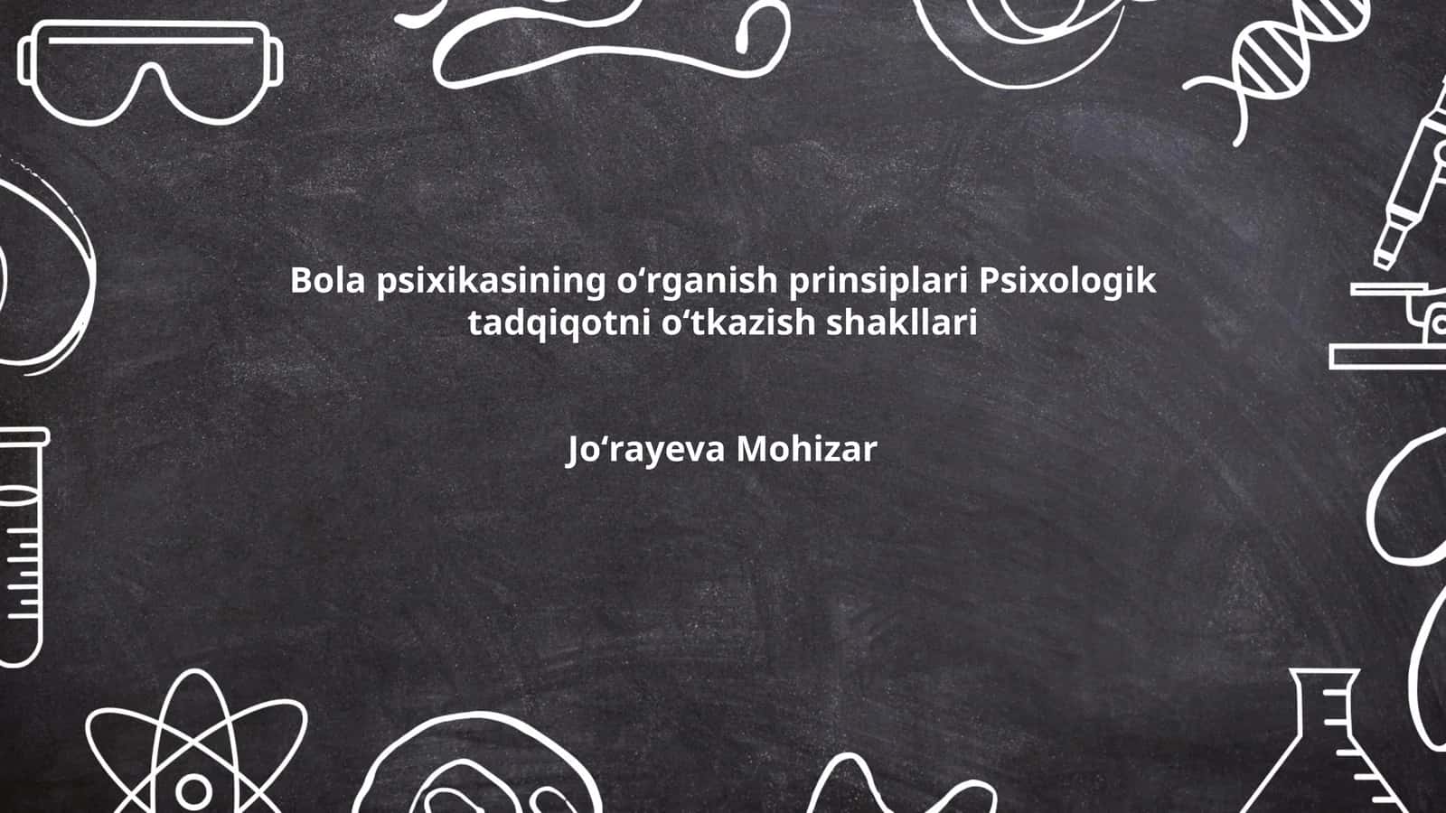 Bola psixikasining rivojlanish bosqichlari
