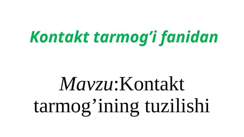 Kontakttarmog’ifanidan
