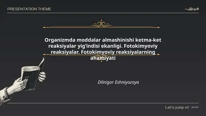 Moddalar almashinishi va ketma‑ket reaktsiyalar tushunchasi