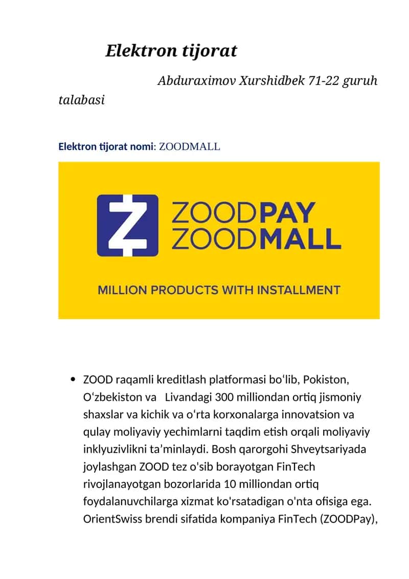ZOODMALL