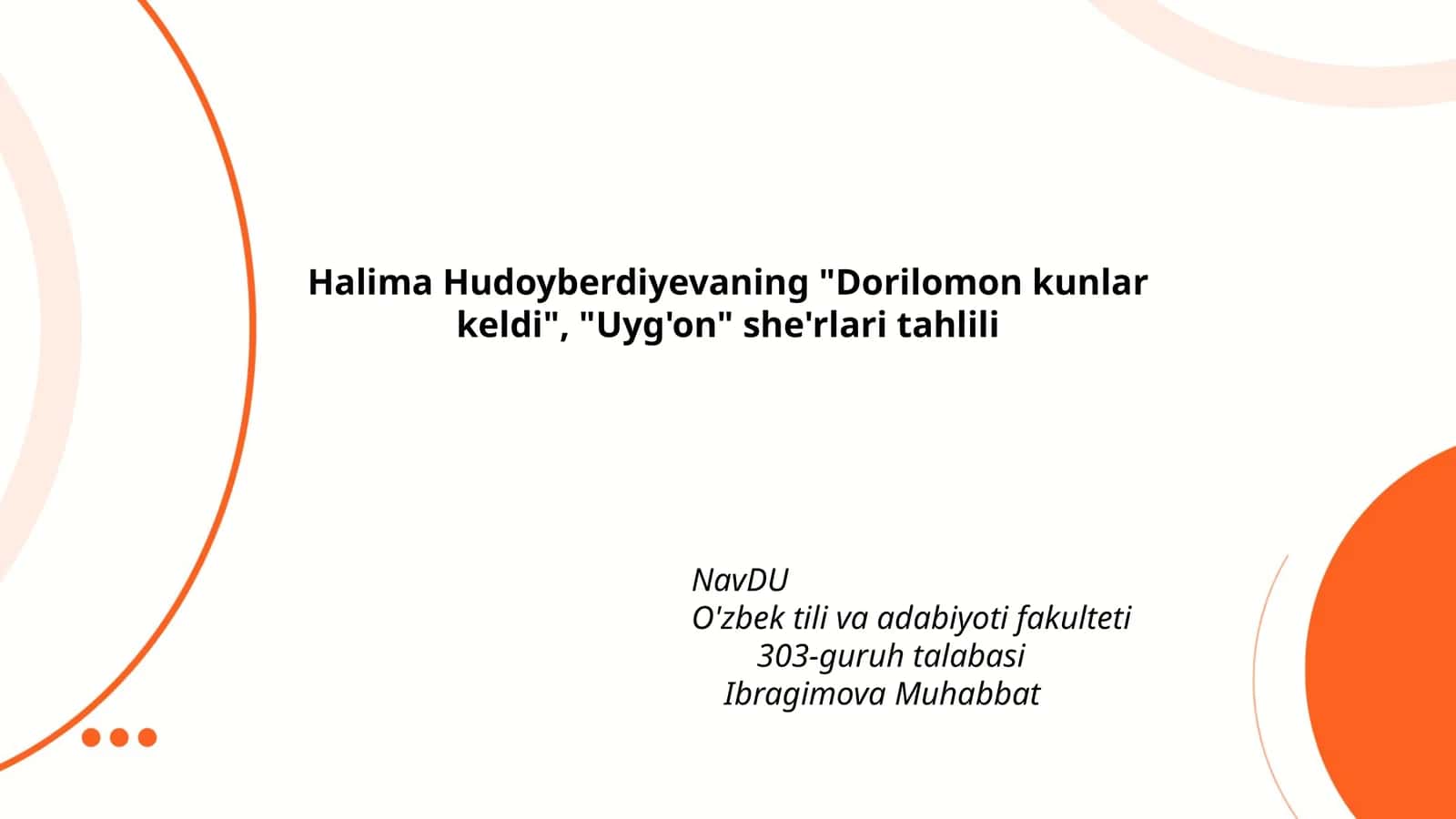 Dorilomon kunlar keldi, Uyg'on she'rlari tahlili