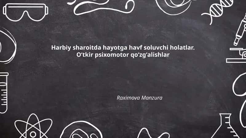Harbiy sharoitda hayotga havf soluvchi holatlar