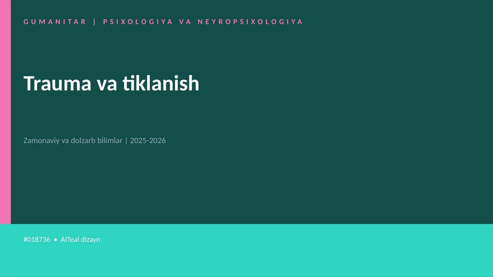 Trauma va tiklanish