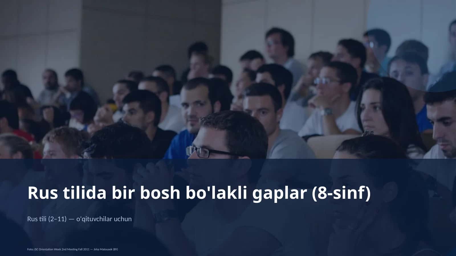 Rus tilida bir bosh bo'lakli gaplar (8-sinf)