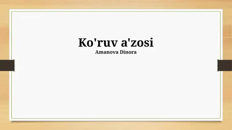 Ko'ruv a'zosi