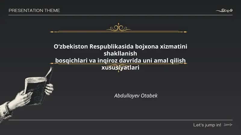 Oʻzbekiston Respublikasida bojxona xizmatini shakllanish bosqichlari va inqiroz davrida uni amal qilish xususiyatlari