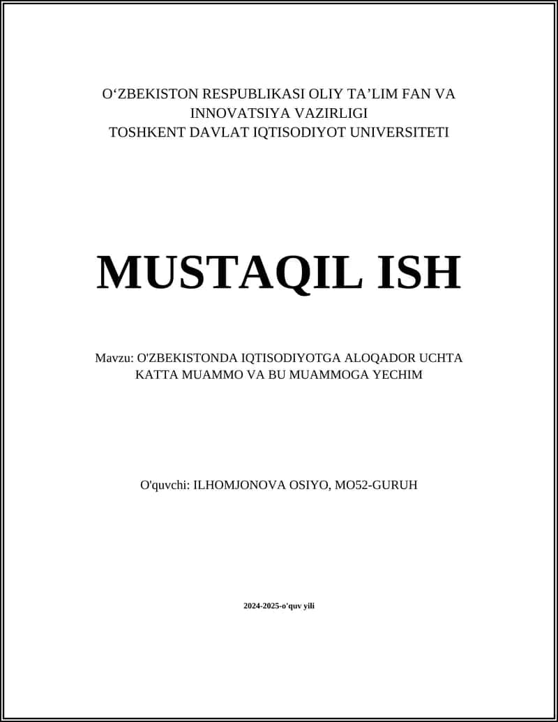 Energiya resurslari ta'minoti muammolari