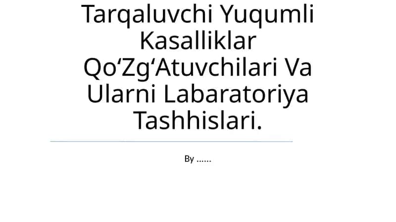 Kasalxona Ichida Tarqaluvchi Yuqumli Kasalliklar QoʻZgʻAtuvchilari Va Ularni Labaratoriya Tashhislari