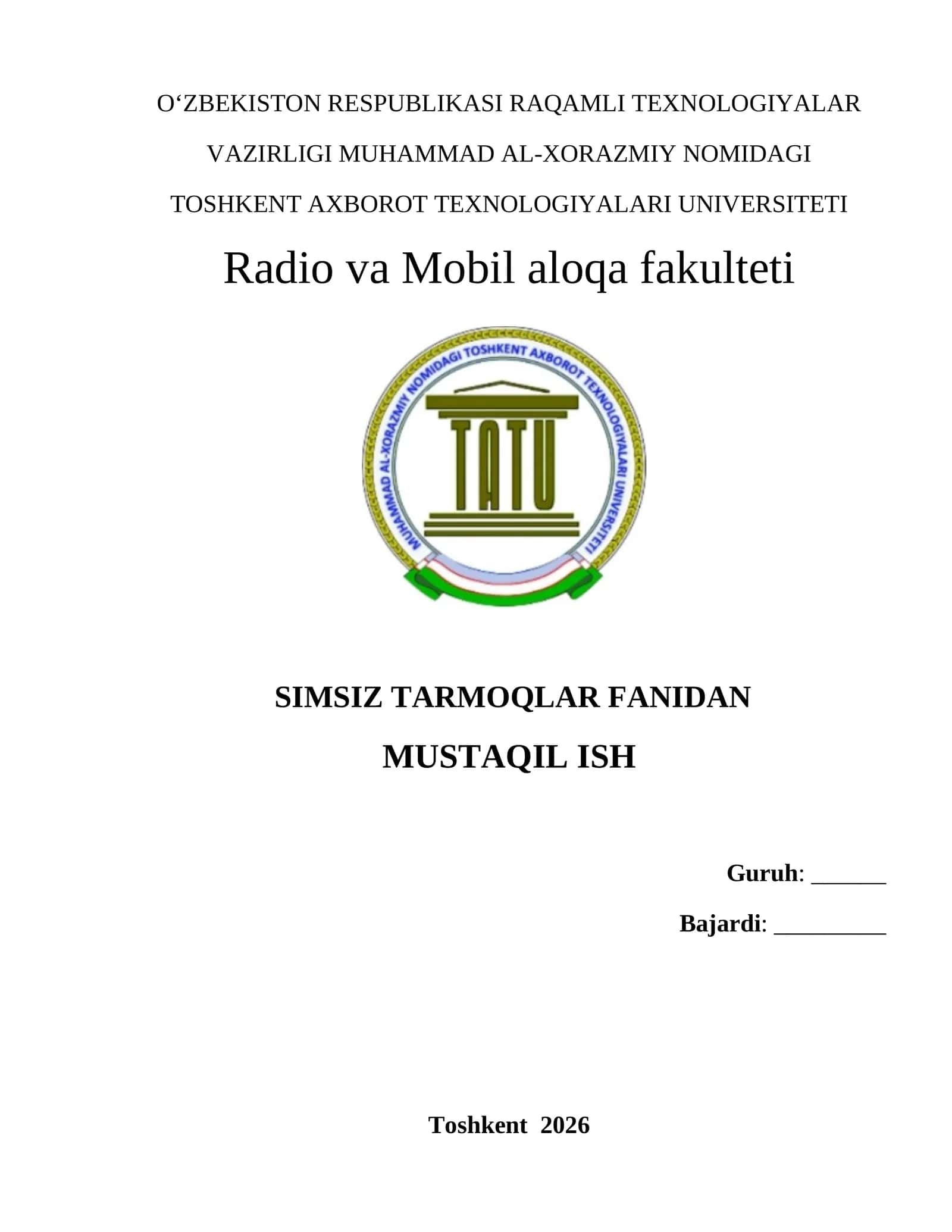 Simsiz aloqa tarmoqlariga kirish