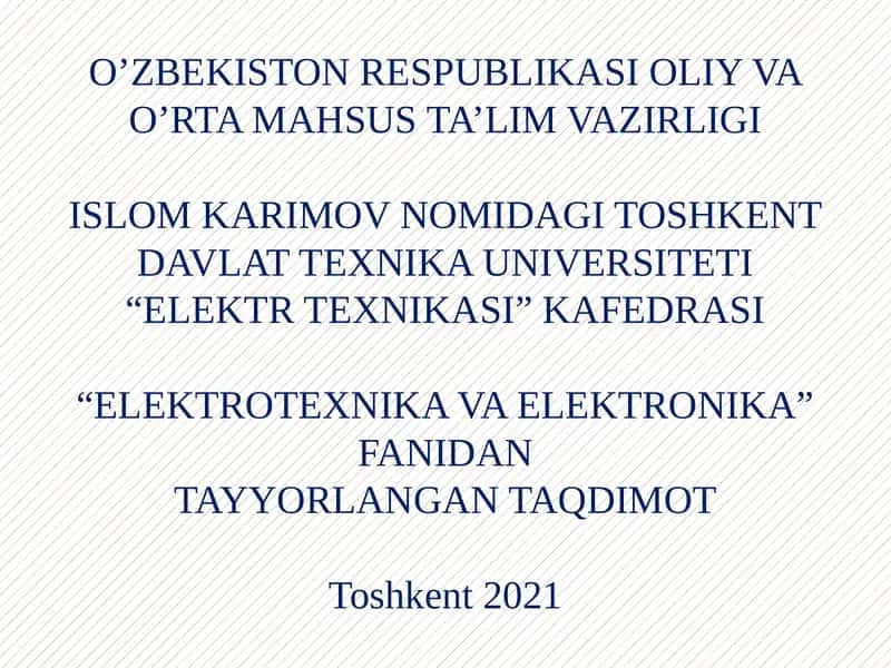 UCH FАZАLI TRАNSFОRMАTОRLАR