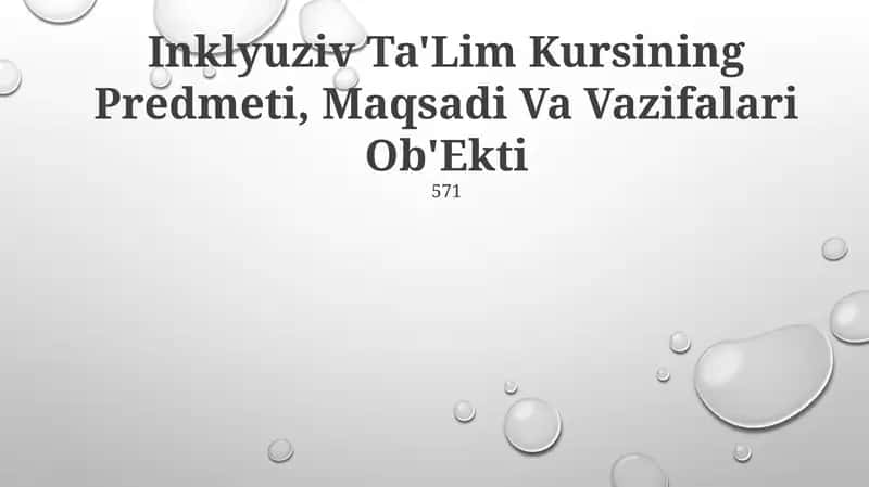 Inklyuziv Ta'lim Kursi