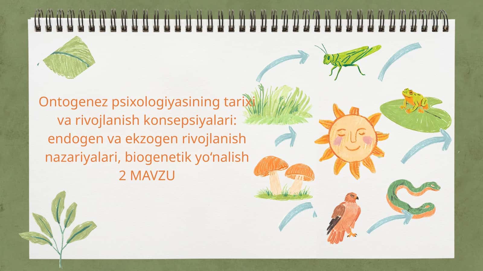 Ontogenez psixologiyasining tarixi va rivojlanish konsepsiyalari: endogen va ekzogen rivojlanish nazariyalari, biogenetik yo‘nalish