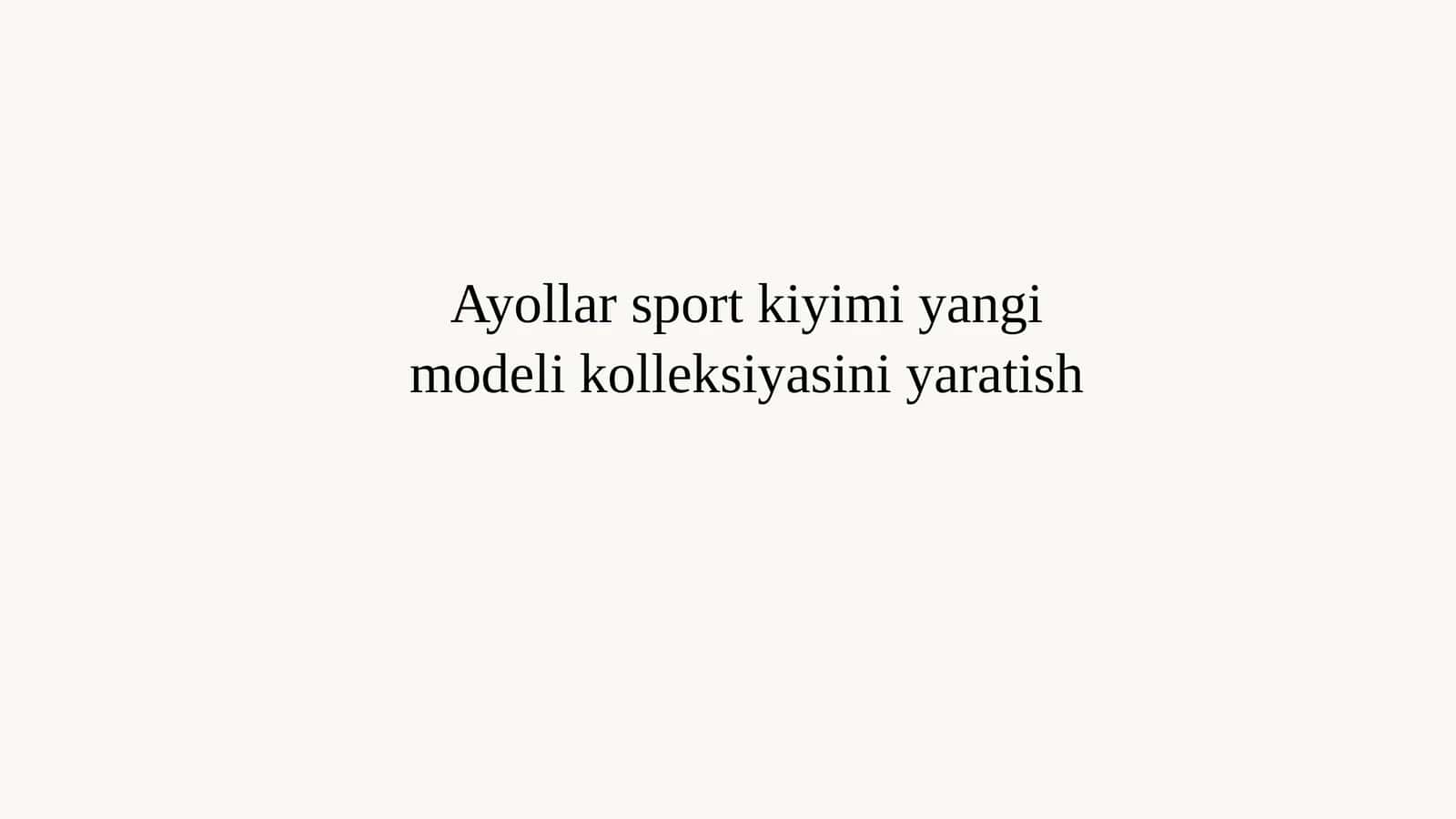 Ayollar sport kiyimi yangi modeli kolleksiyasi