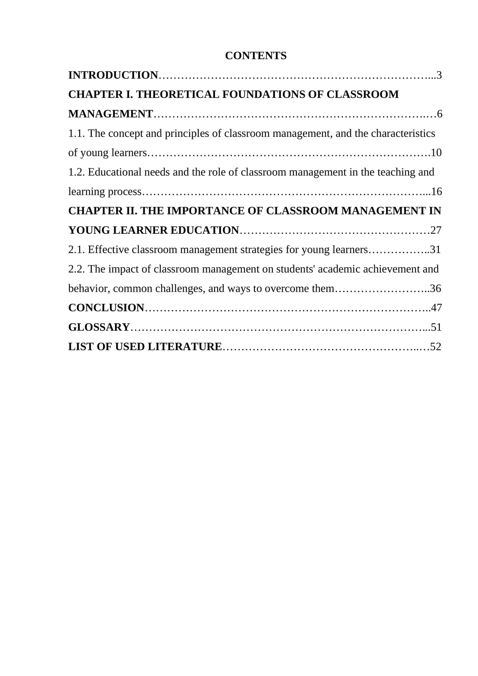 The Importance of Classroom Managment in Yozing Learner Education