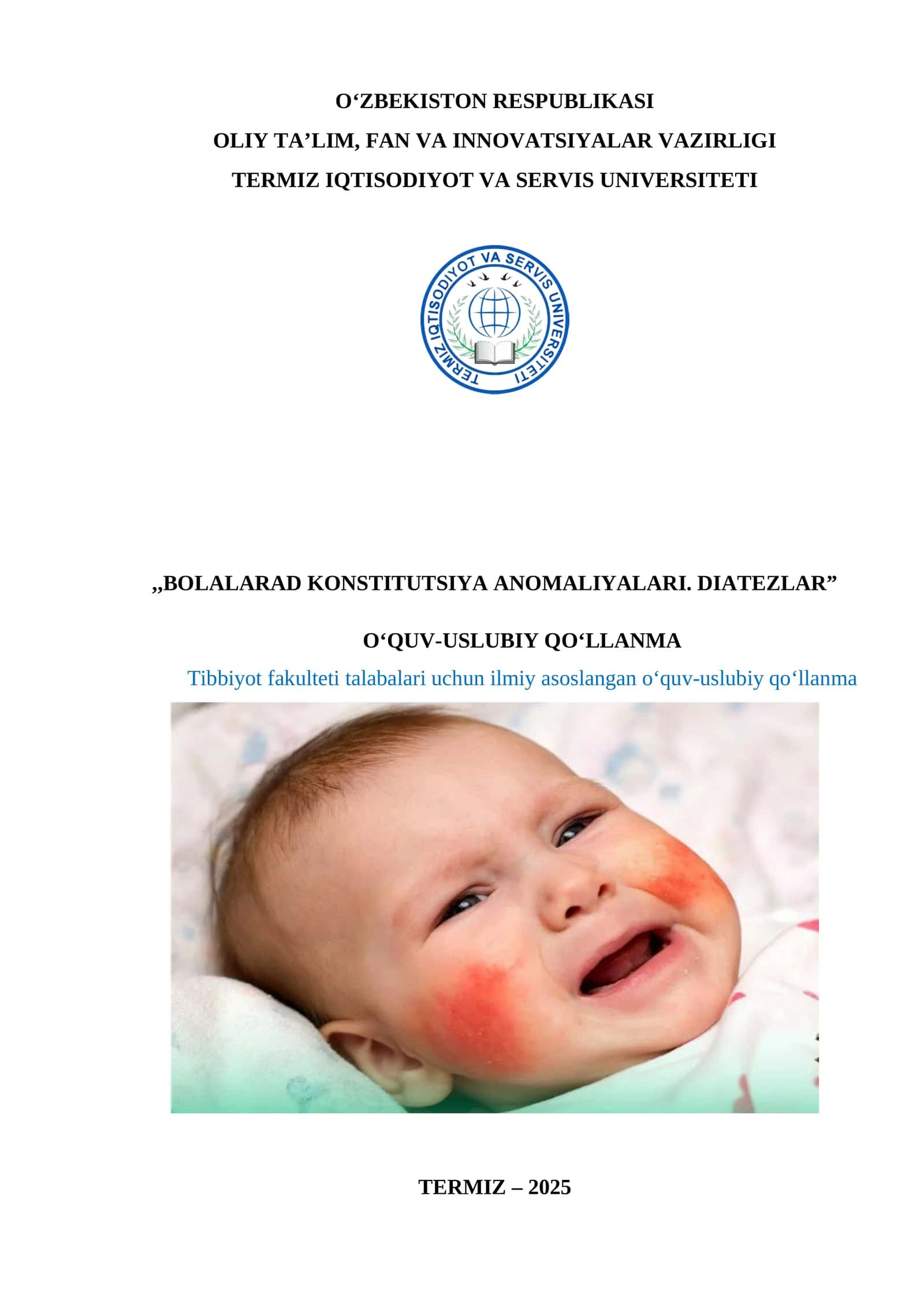 Bolalarda konstitutsiya anomaliyalari. Diatezlar