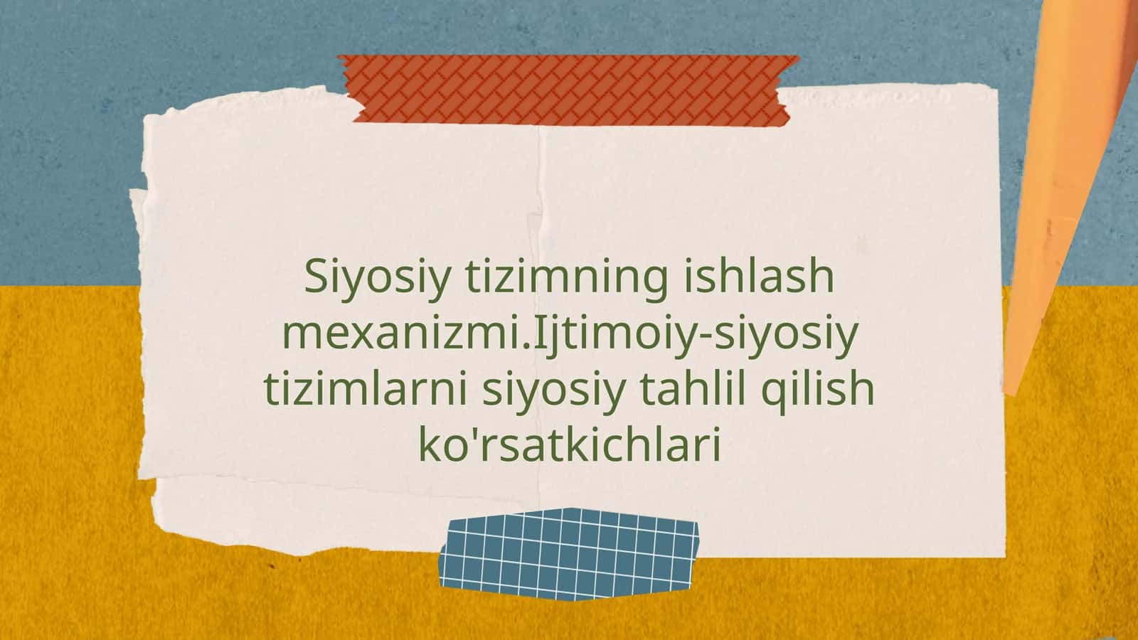 Siyosiy tizimning ishlash mexanizmi. Ijtimoiy-siyosiy tizimlarni siyosiy tahlil qilish ko'rsatkichlari