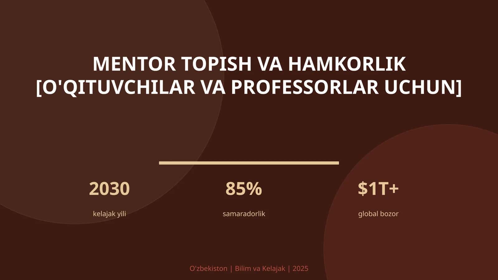 Mentor topish va hamkorlik [O'QITUVCHILAR VA PROFESSORLAR UCHUN]