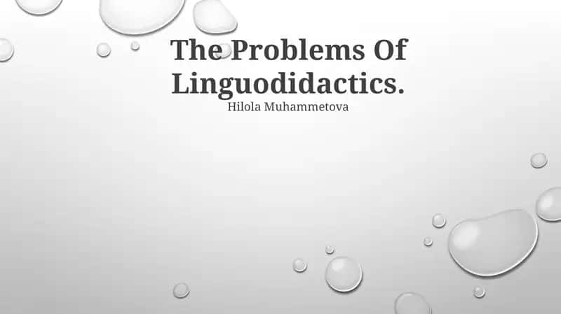 Problemlar O'zbekistonda til-o'qitish fanidan
