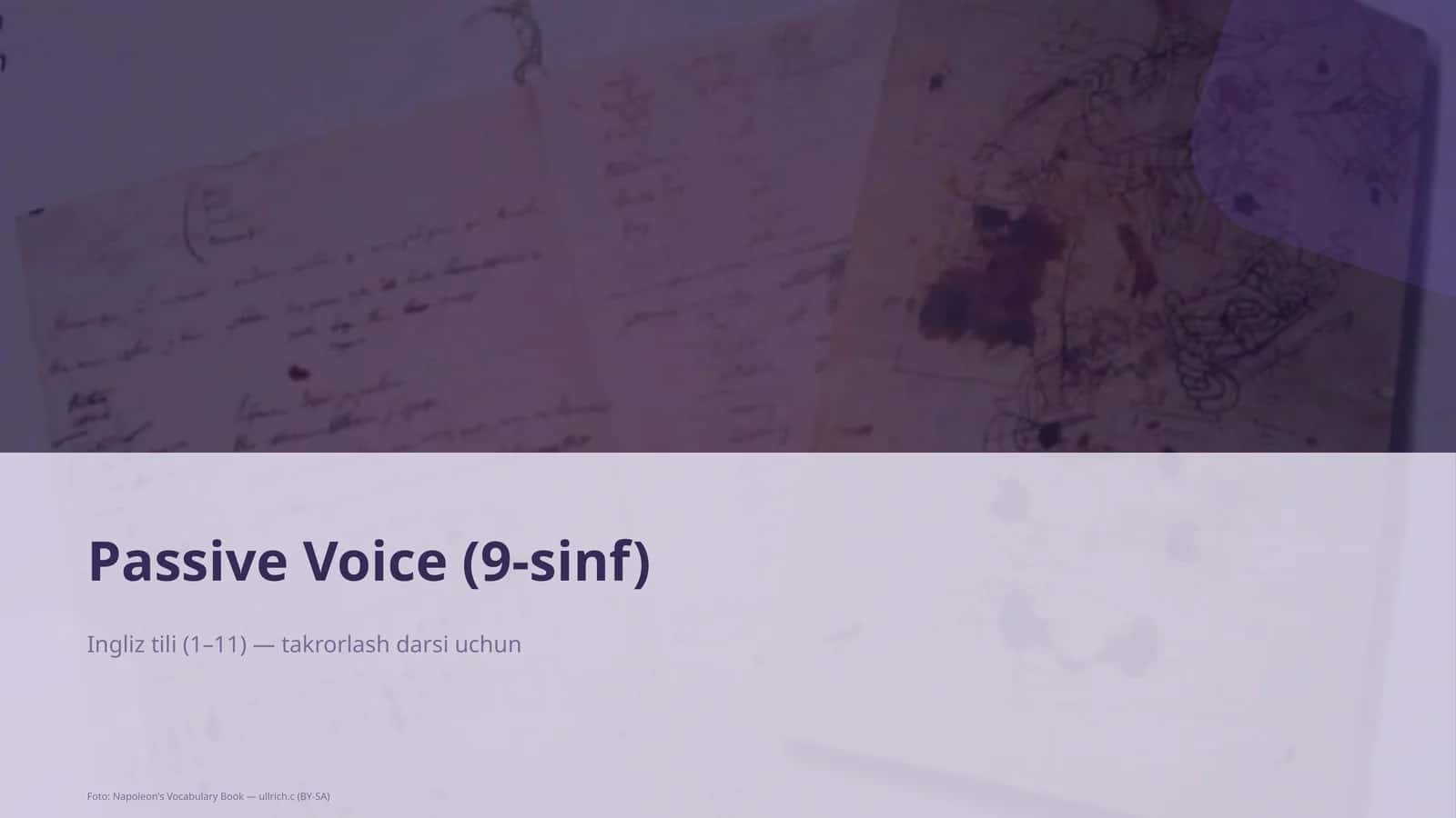 Passive Voice (9-sinf)