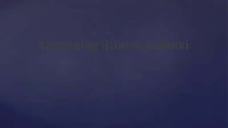 Shaxsning ijtimoiy tarbiyasi