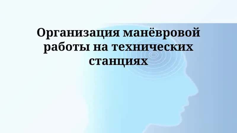 Организация манёвровой работы на технических станциях