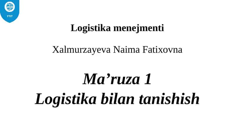 Logistikamenejmenti