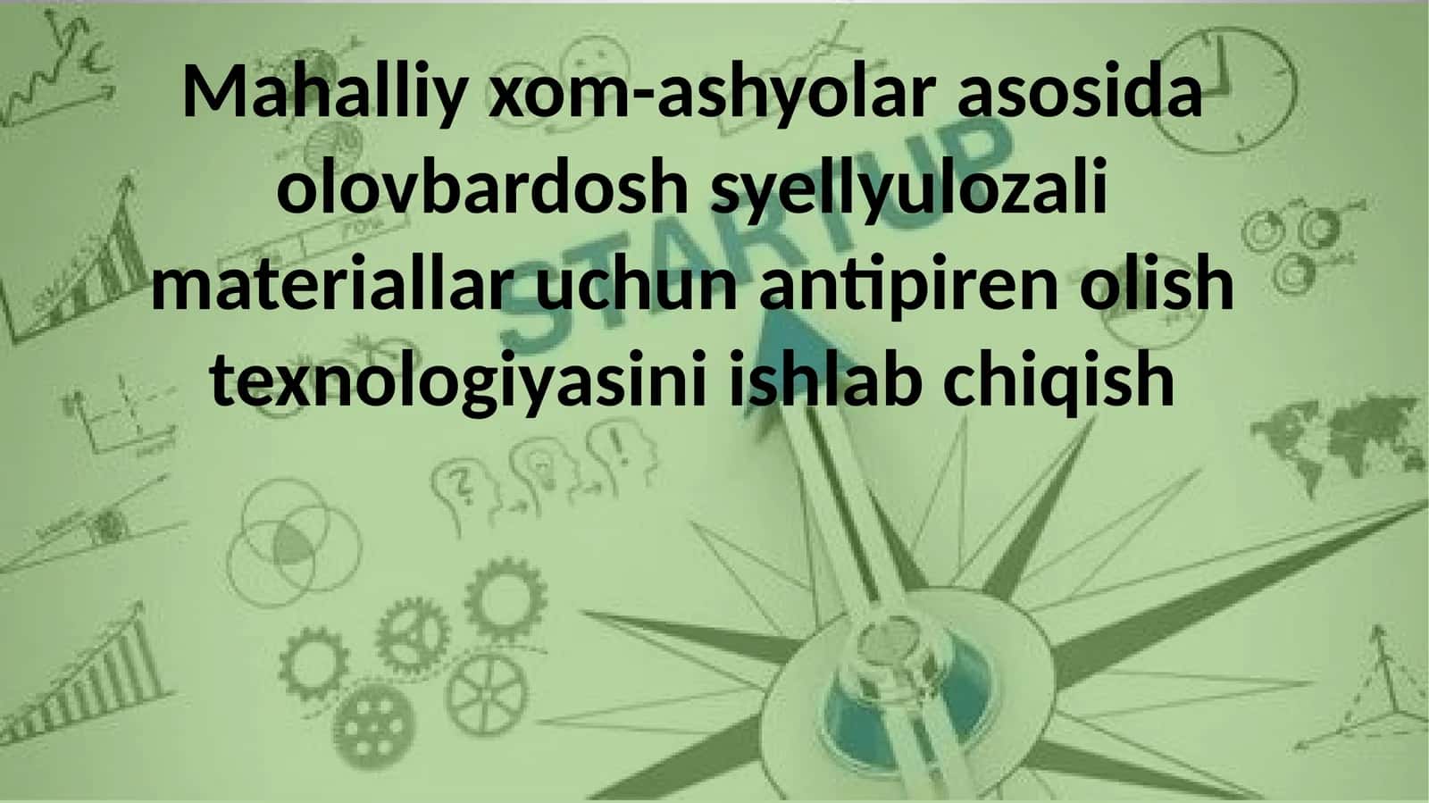 Mahalliy xom-ashyolar asosida olovbardosh syellyulozali materiallar uchun antipiren olish texnologiyasini ishlab chiqish