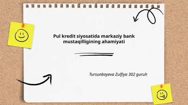 Pul kredit siyosatida markaziy bank mustaqilligining ahamiyati
