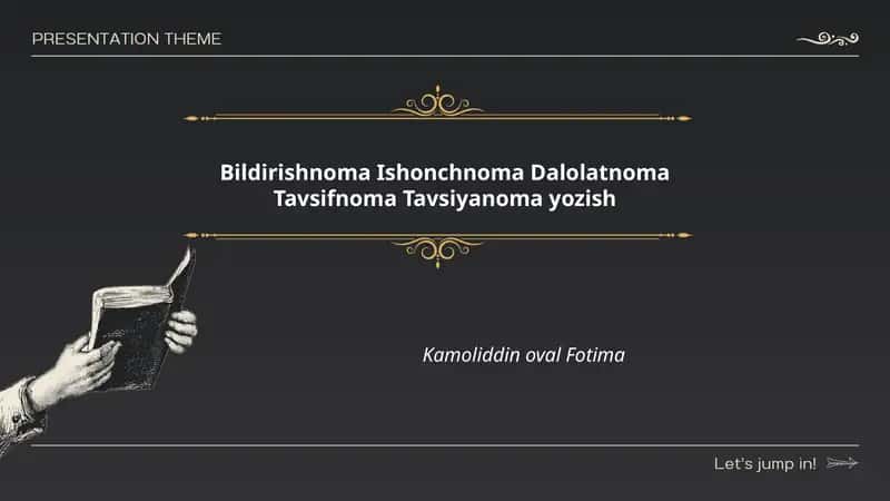 Bildirishnoma yozishning umumiy qoidalari