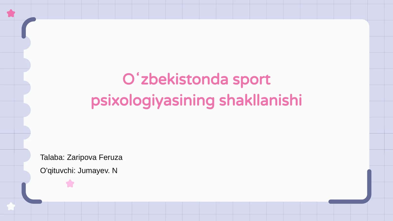 Oʻzbekistonda sport psixologiyasining shakllanishi