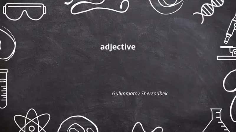 Plan: Descriptive (qualitative) adjectives