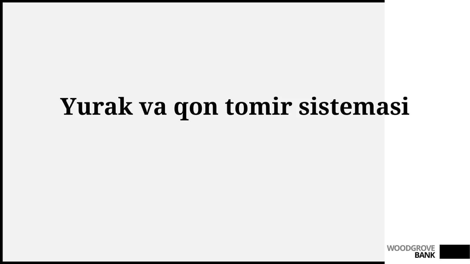 Yurak va qontomirsistemasi