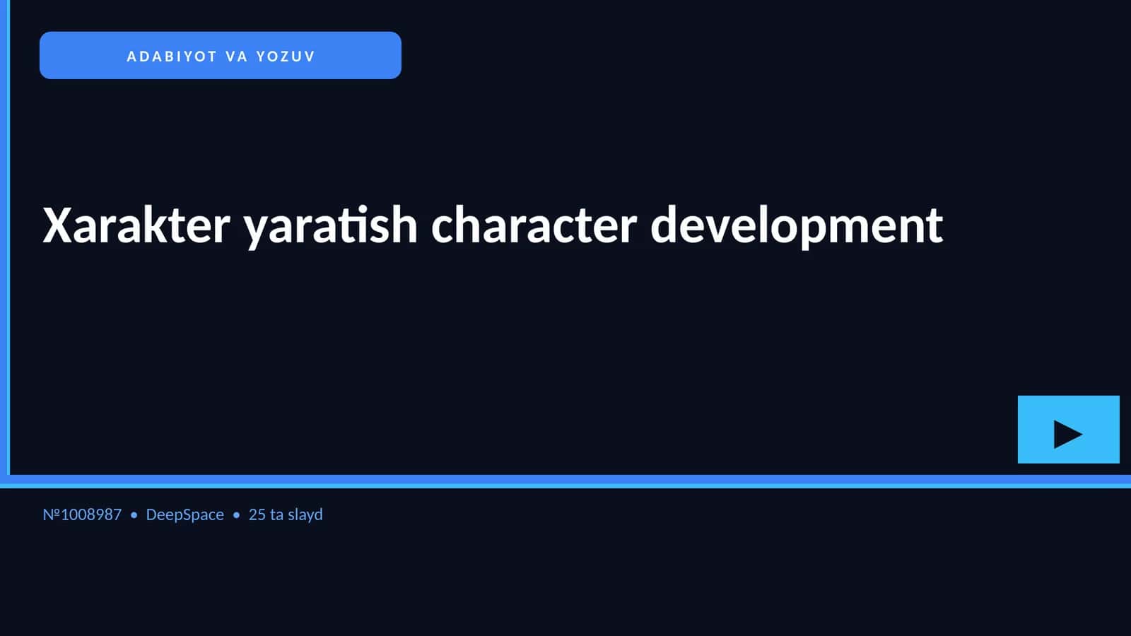 Xarakter yaratish character development