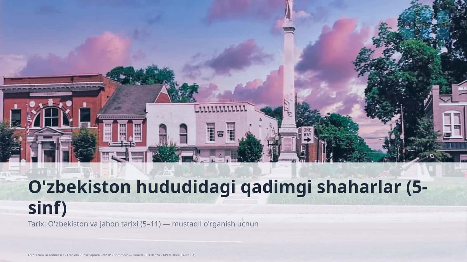 O'zbekiston hududidagi qadimgi shaharlar (5-sinf)