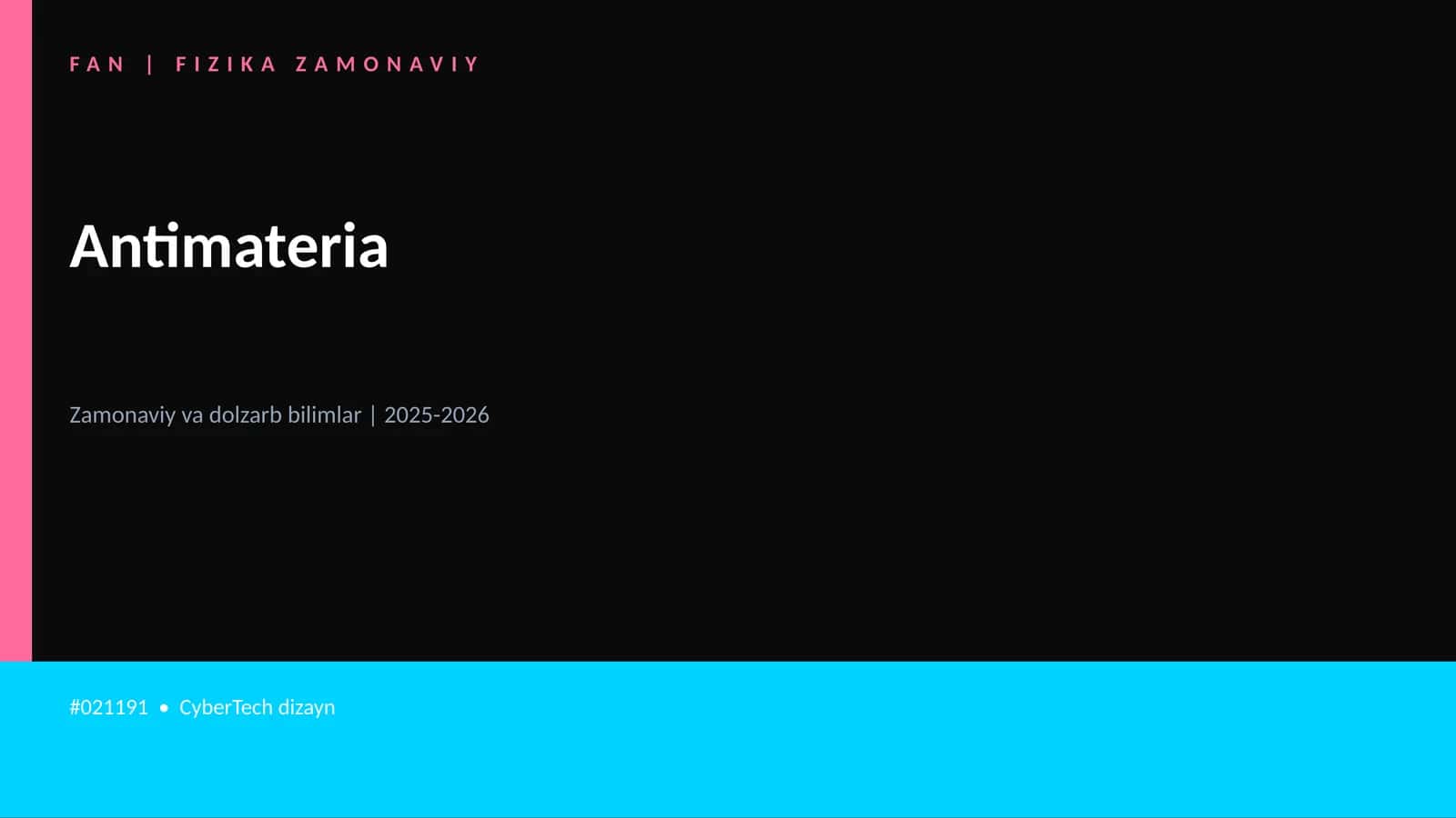 FAN | FIZIKA ZAMONAVIY
