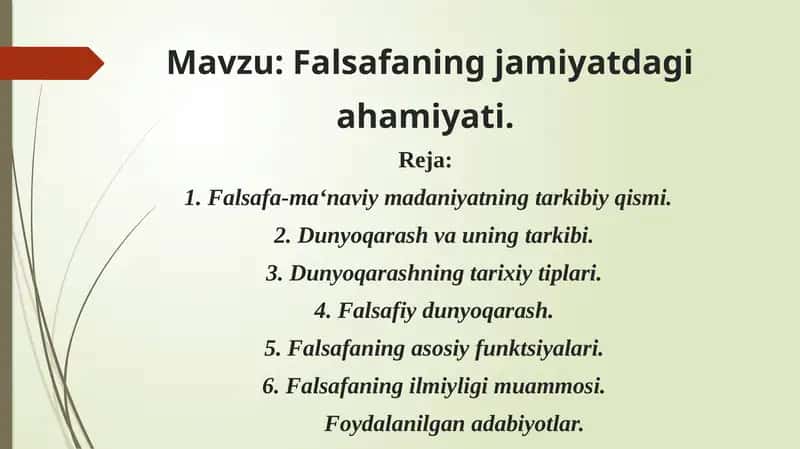 Falsafaning jamiyatdagi ahamiyati