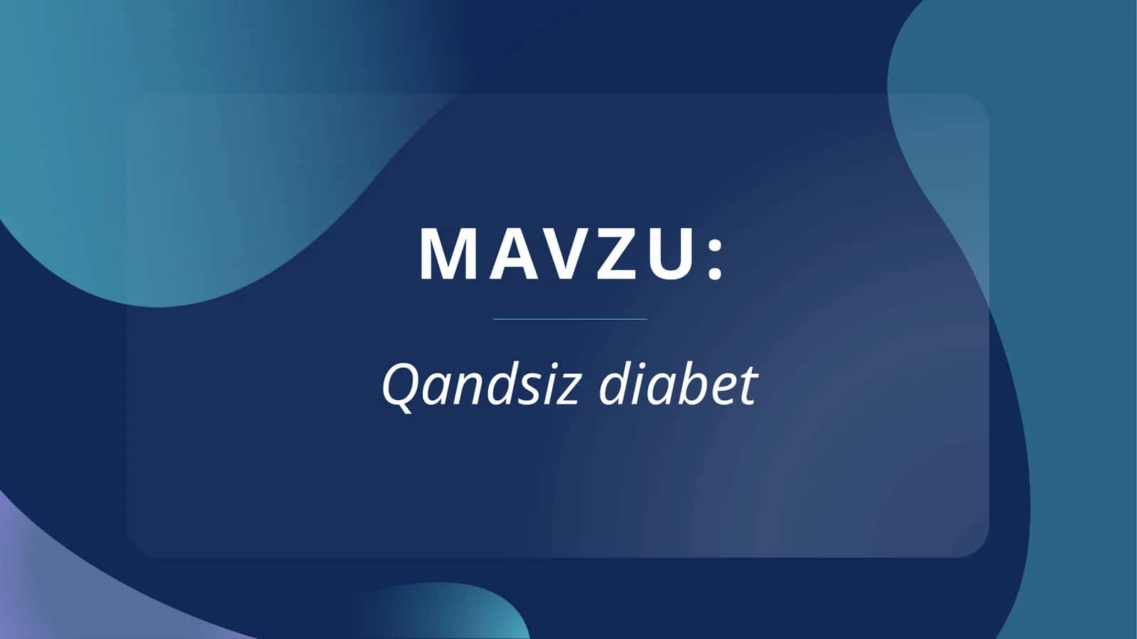 Qandsizdiabet