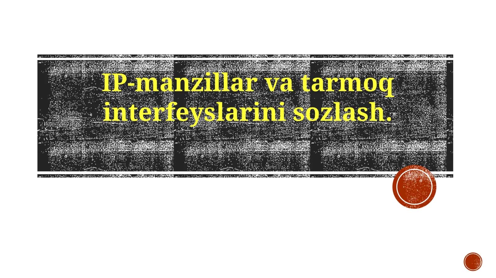 IP-manzillarvatarmoqinterfeyslarinisozlash