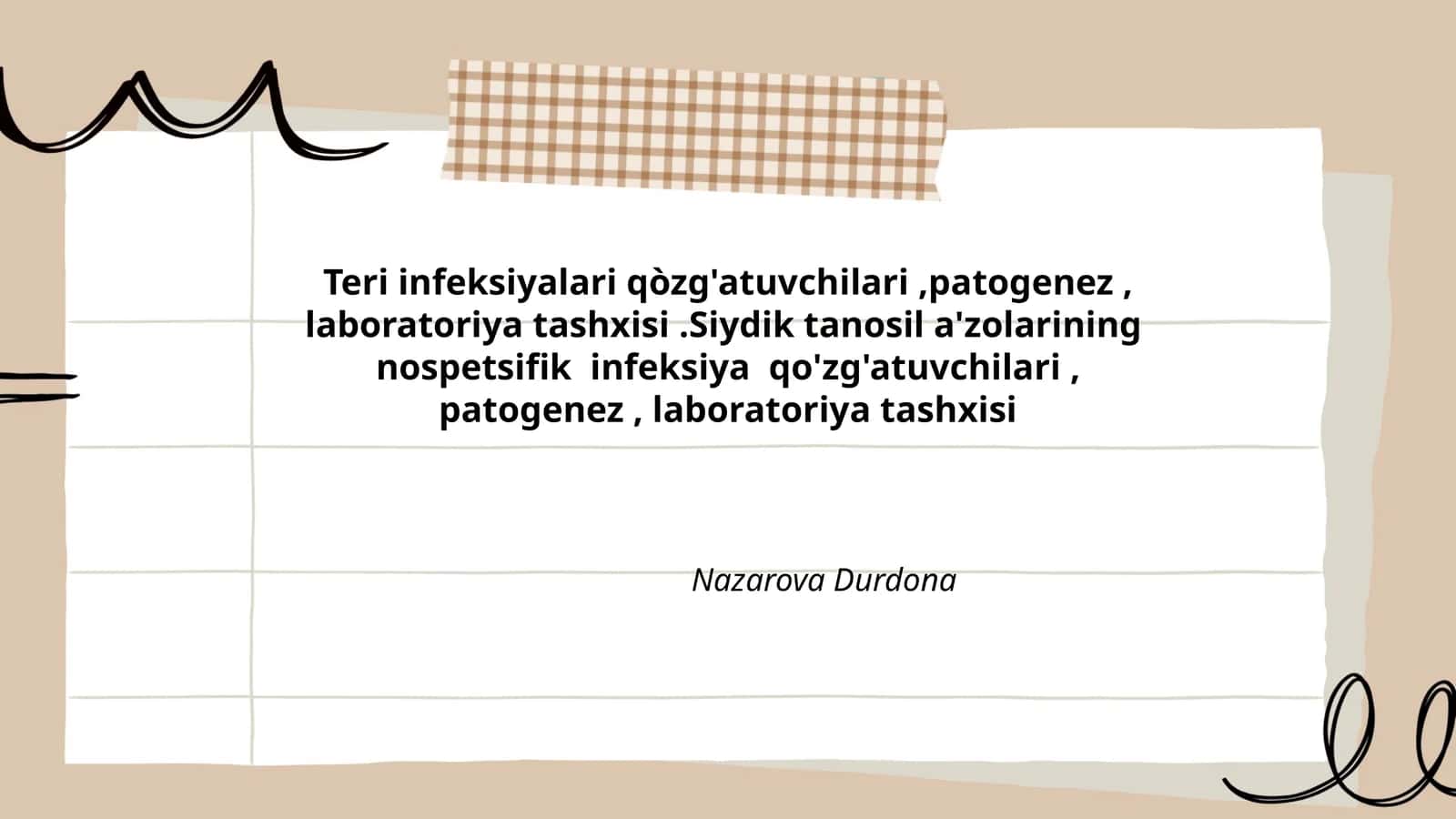 Teri Infeksiyalari qòzg'atuvchilari, patogenez, laboratoriya tashxisi