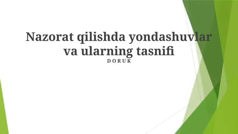 Boshqaruv Tizimlariga Kirish