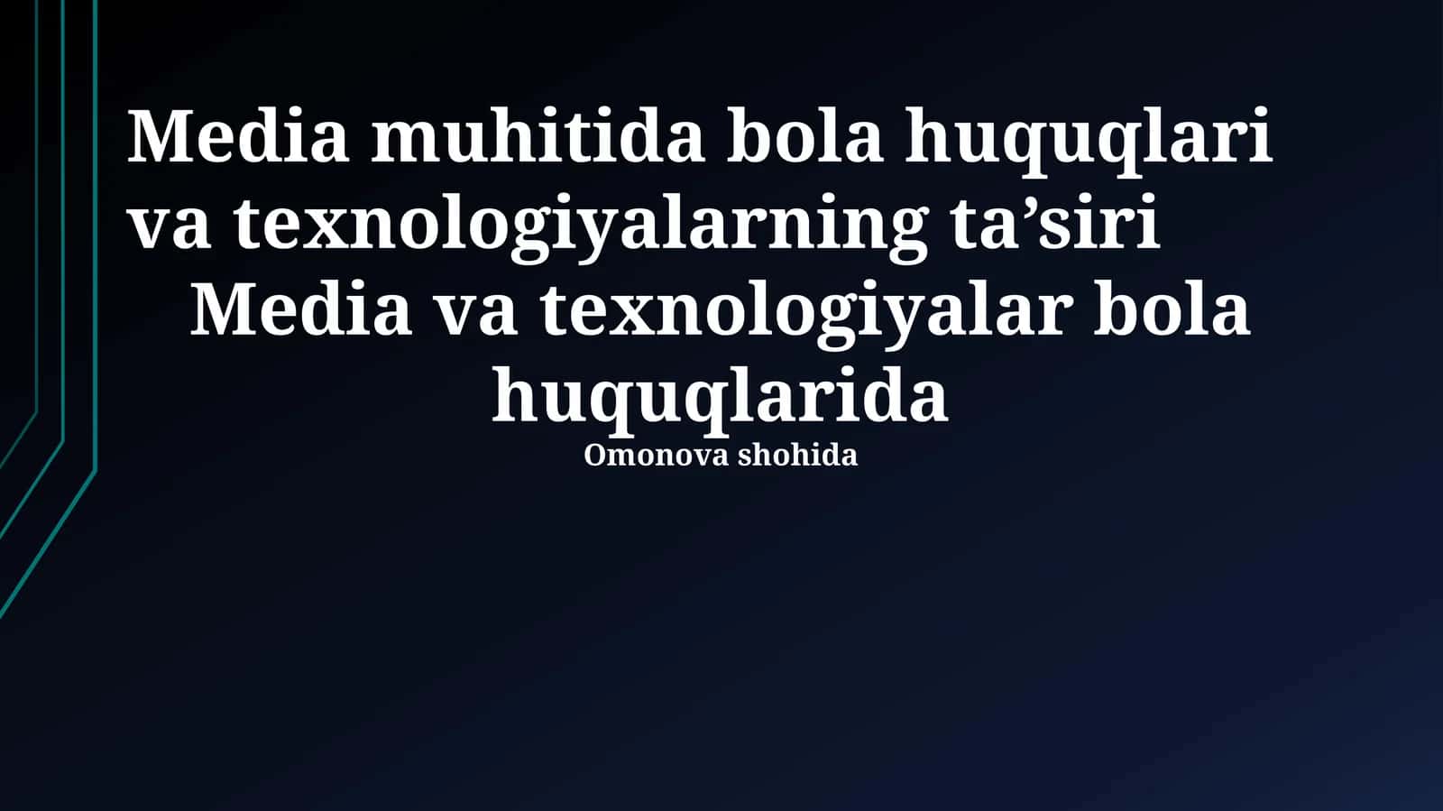 Bolalar huquqlari va texnologiyalar