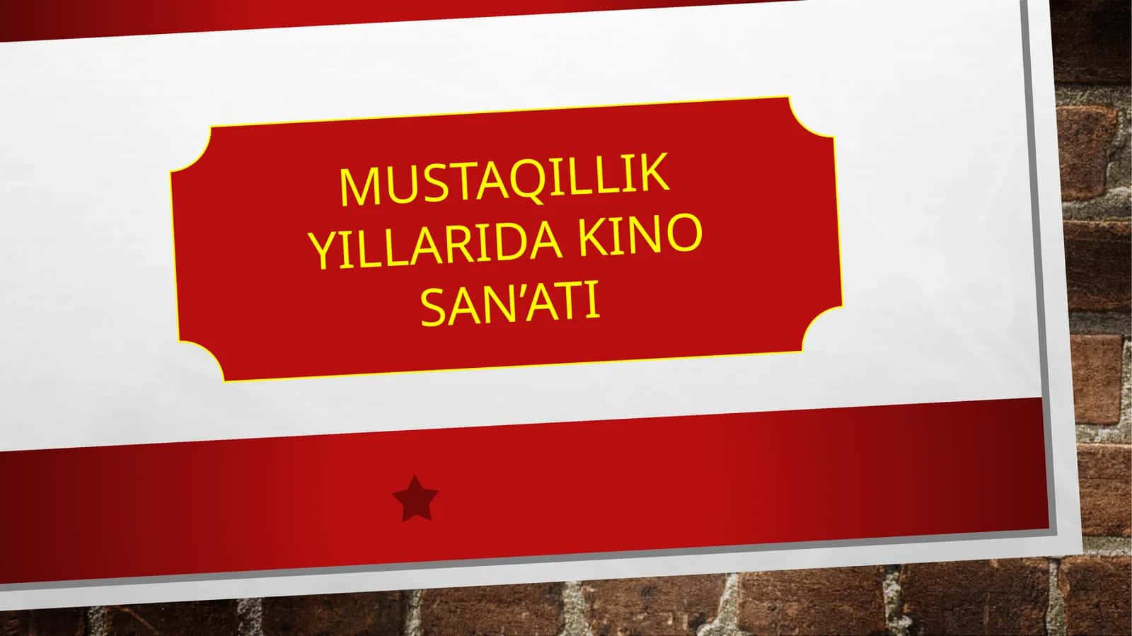 MUSTAQILLIK YILLARIDA KINO SAN’ATI