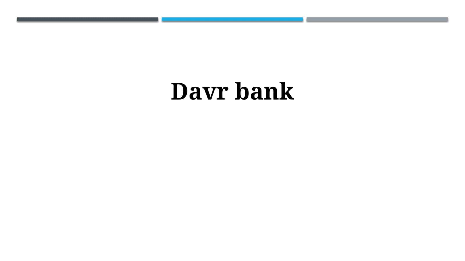 Davr bank